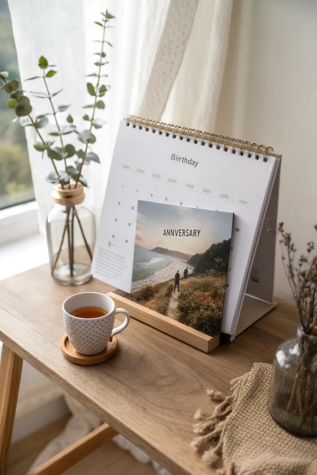 Elevate your gift-giving with a bespoke planner that captures treasured memories and important dates in a beautifully minimalist style.
