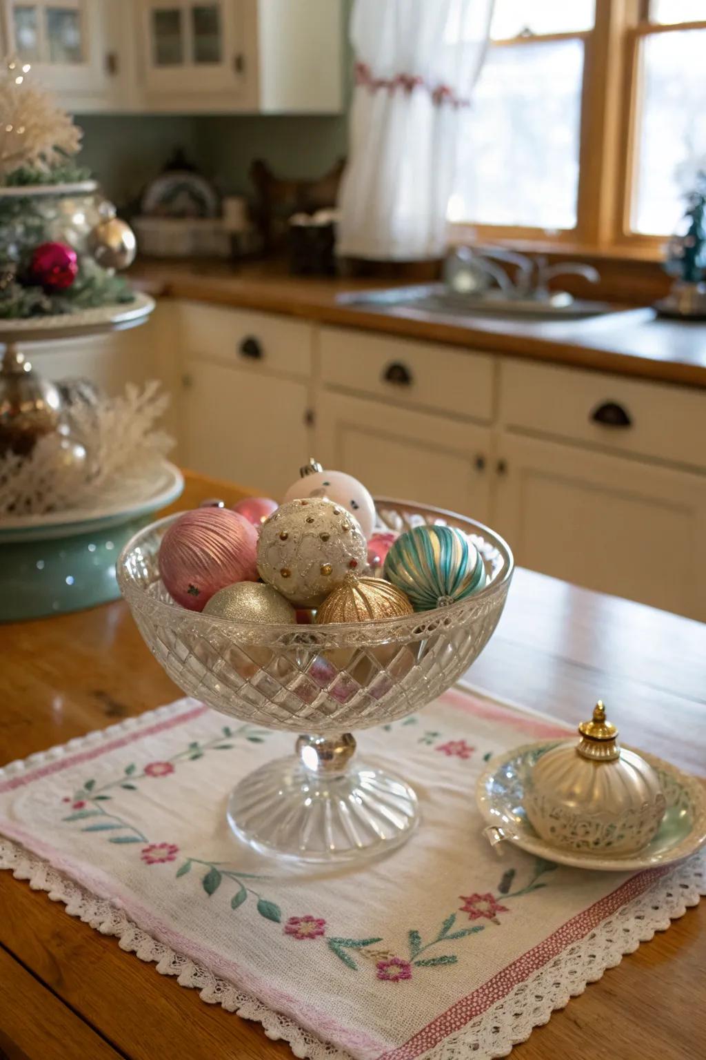 Classic adornments bring nostalgia and allure to the kitchen's trimmings.
