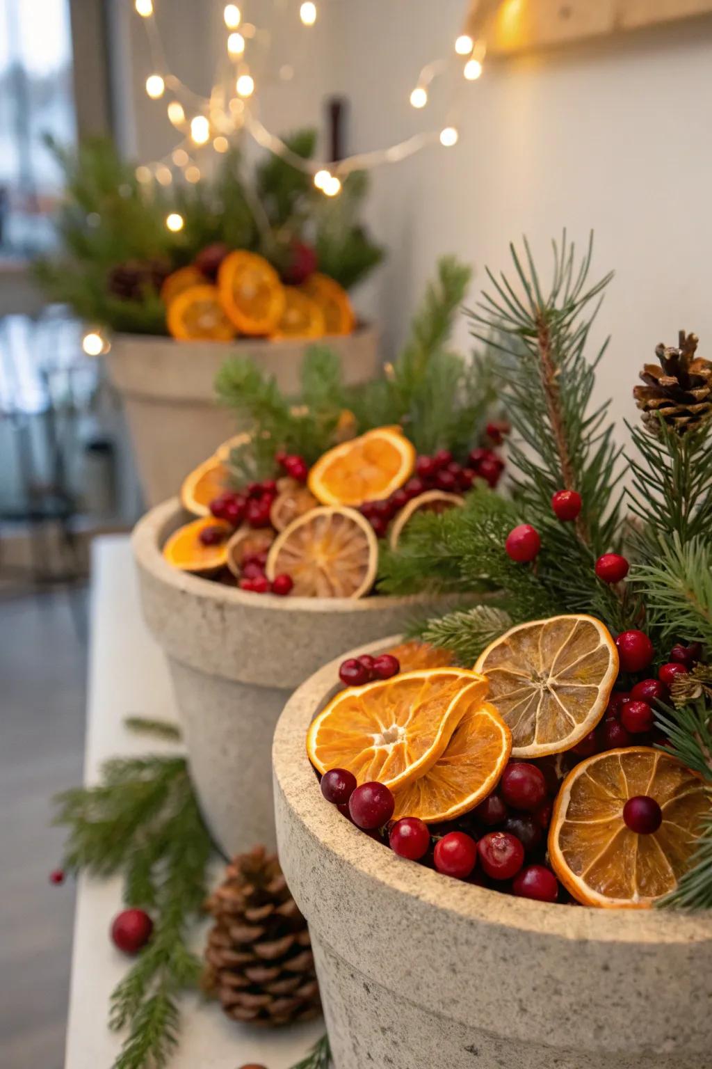 Desiccated citrus contributes an animated and conventional nuance.