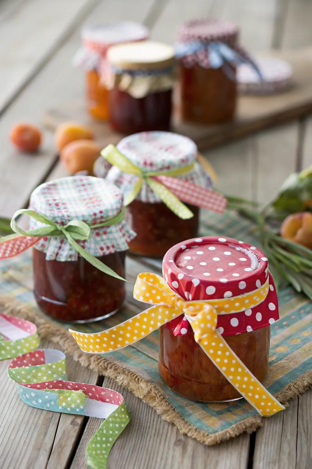 Homemade fruit preserves add a personal and delicious touch.