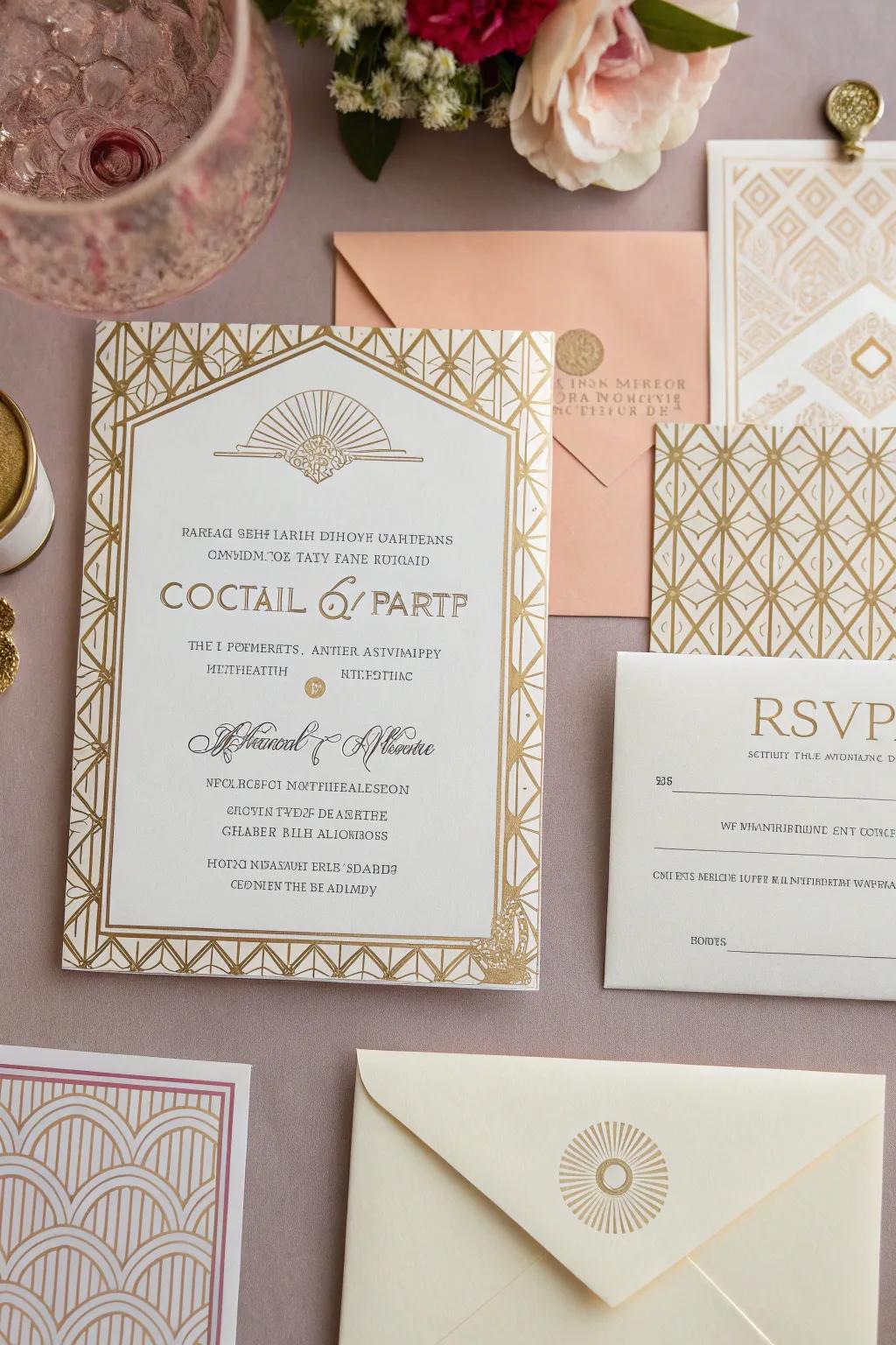 Impress your guests with a complete invitation suite.
