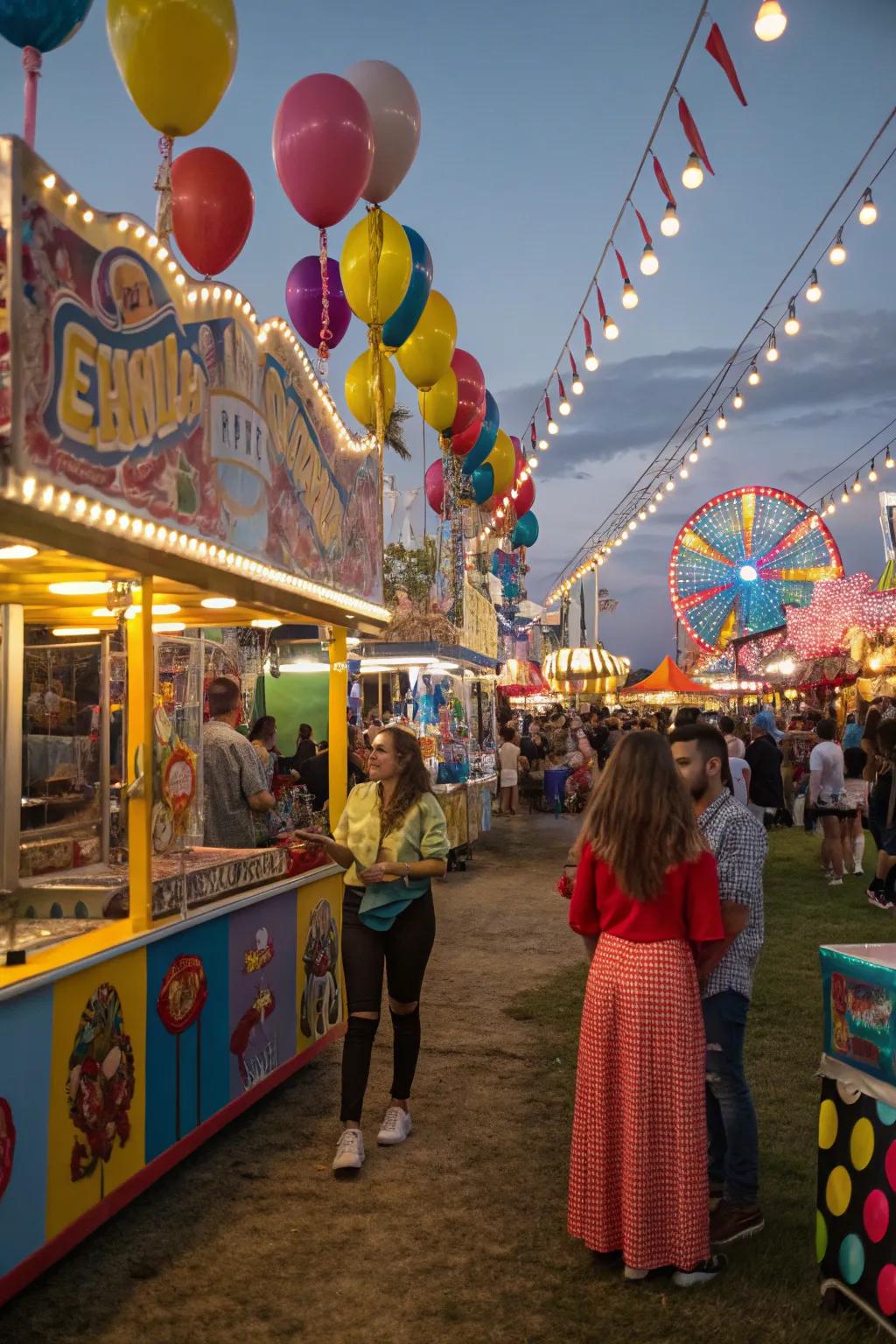 An exhilarating carnival design featuring continuous amusement for everyone.