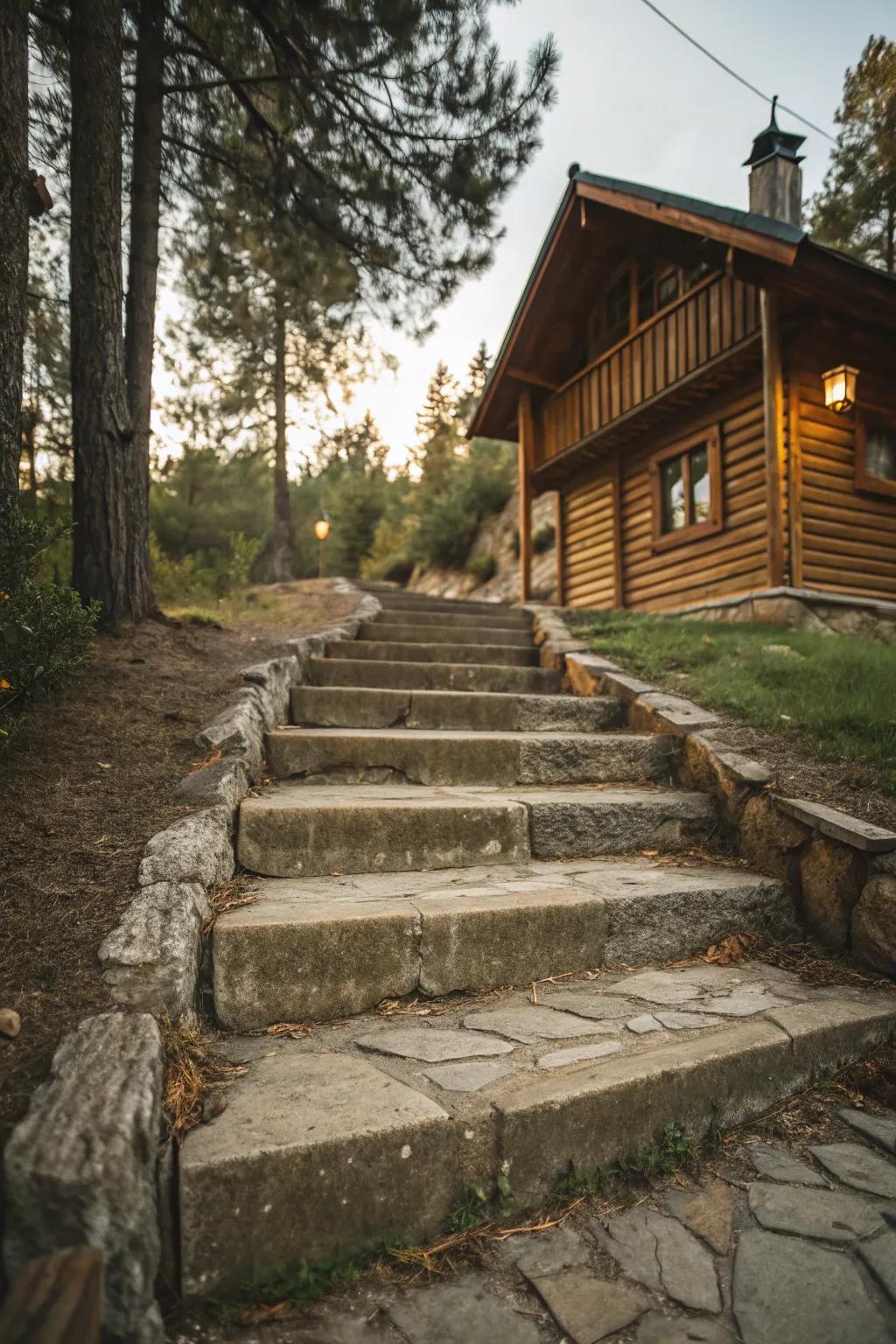 Country steps bring a warm vibe to your home.
