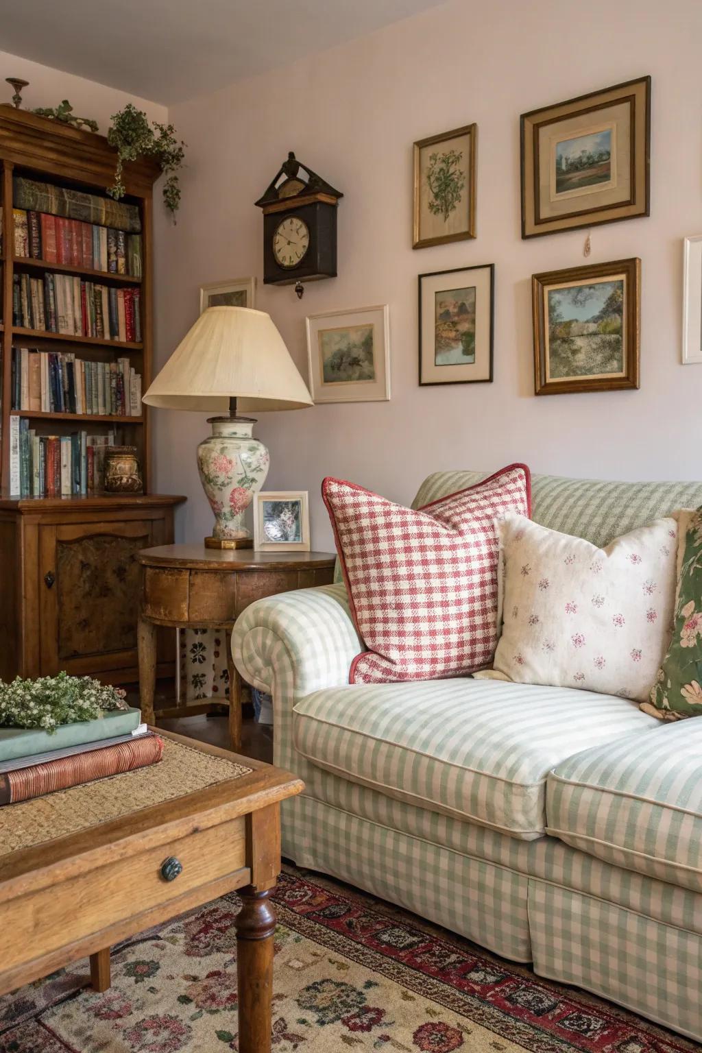 A space where plaid designs add a playful, heritage flair.
