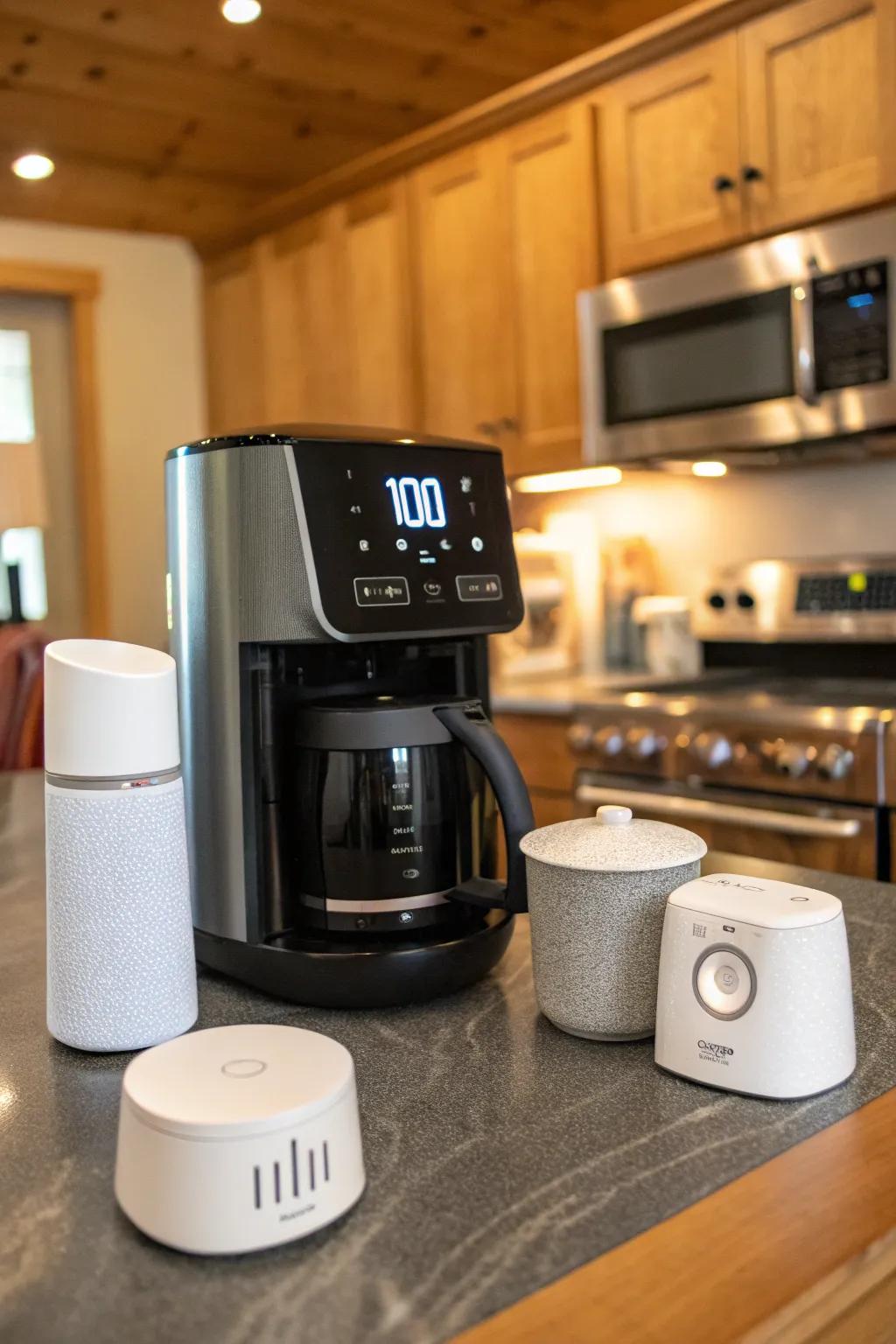 Smart technology enhances convenience in your coffee station.