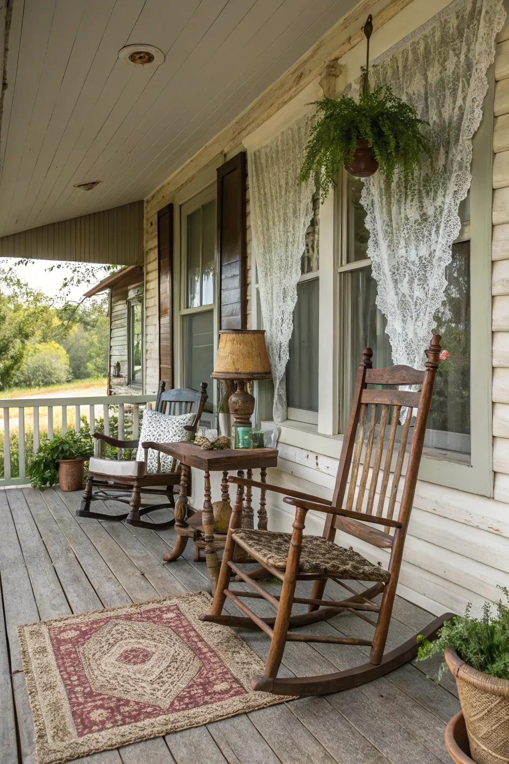 Vintage-inspired furniture brings design and nostalgia to the porch.