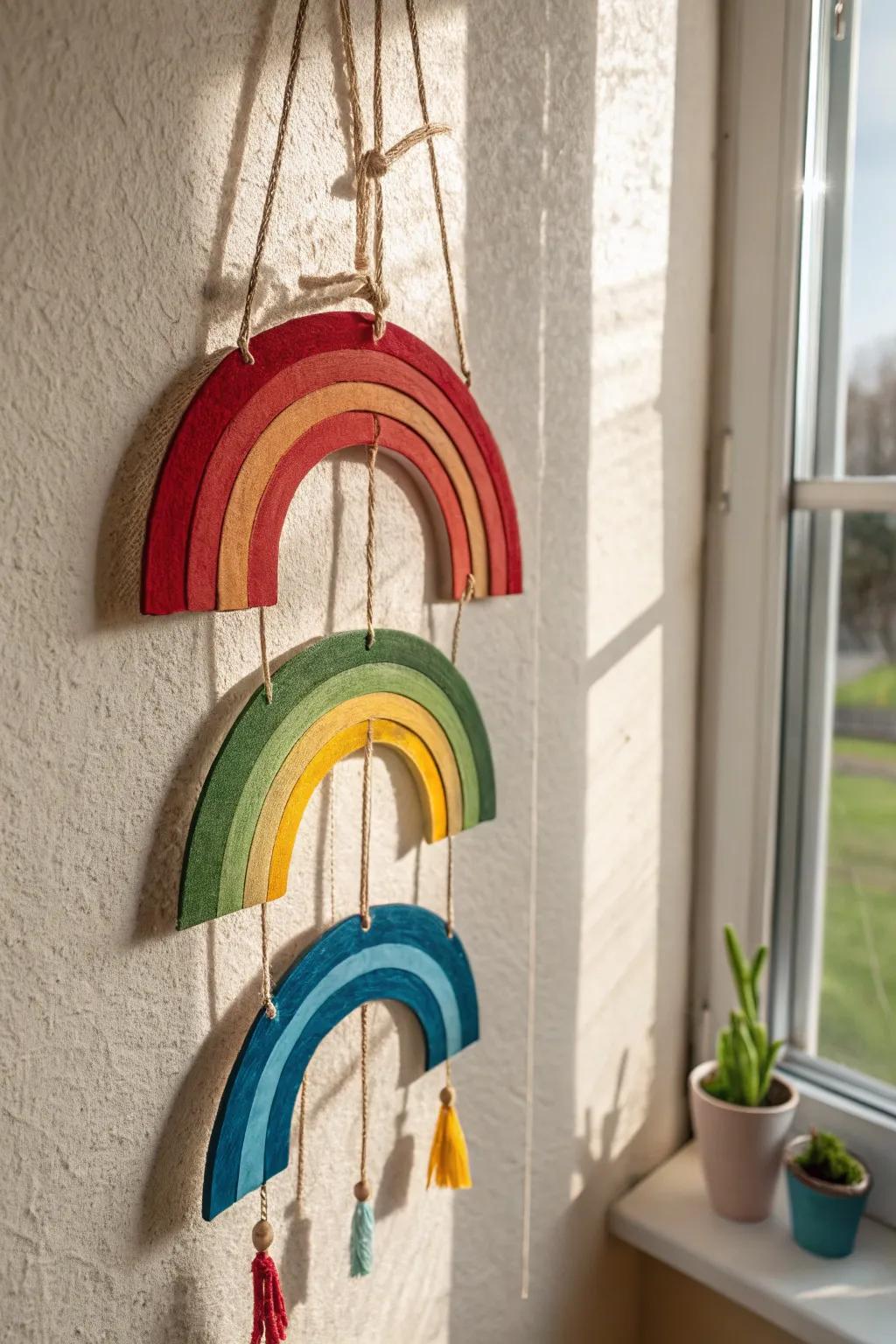 Introduce enchantment into your dwelling using this captivating Handmade Gradient Suspension, impeccable for incorporating a burst of color and whimsy.