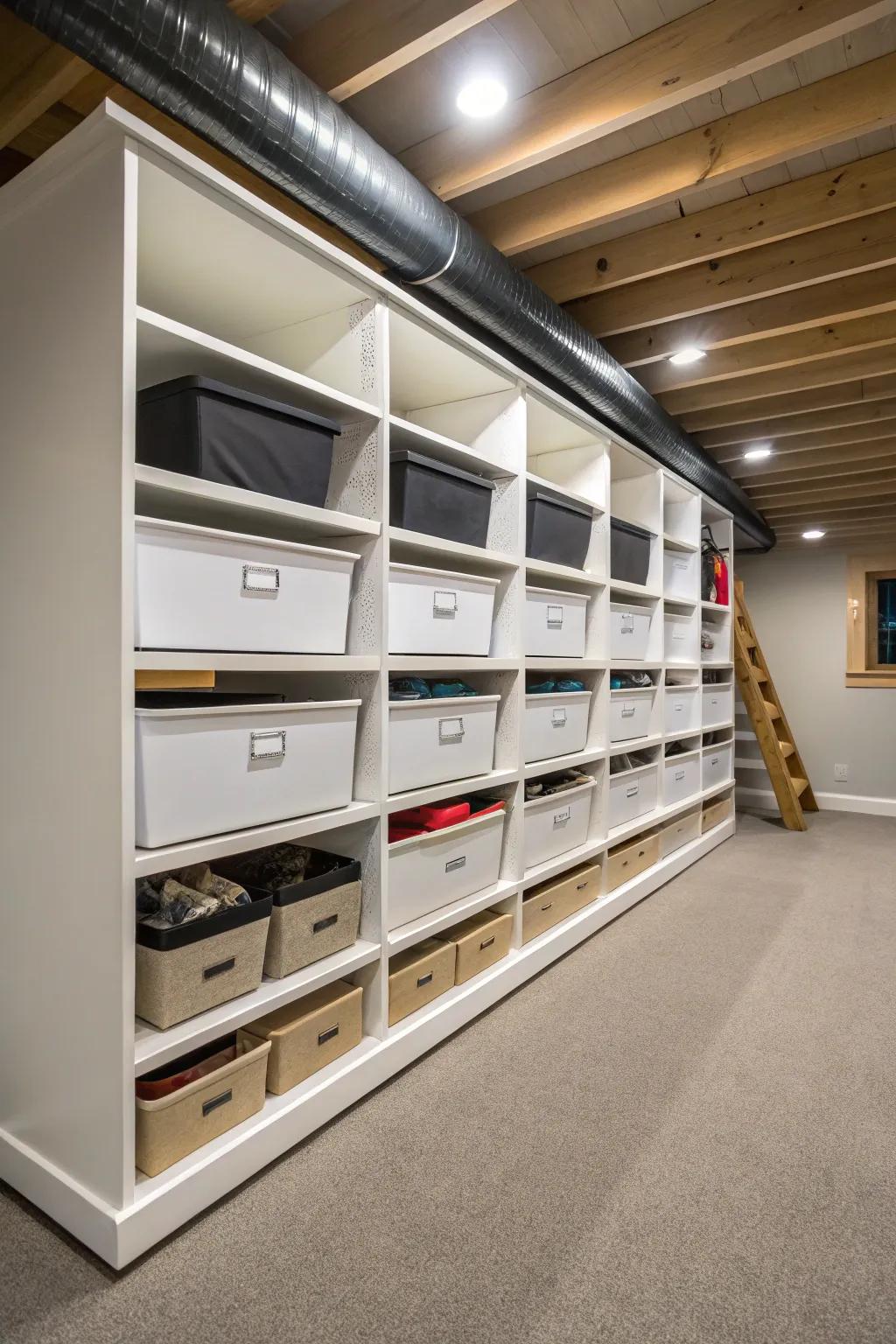 Sliding storage makes things easy to reach, even in hard-to-get-to spots.