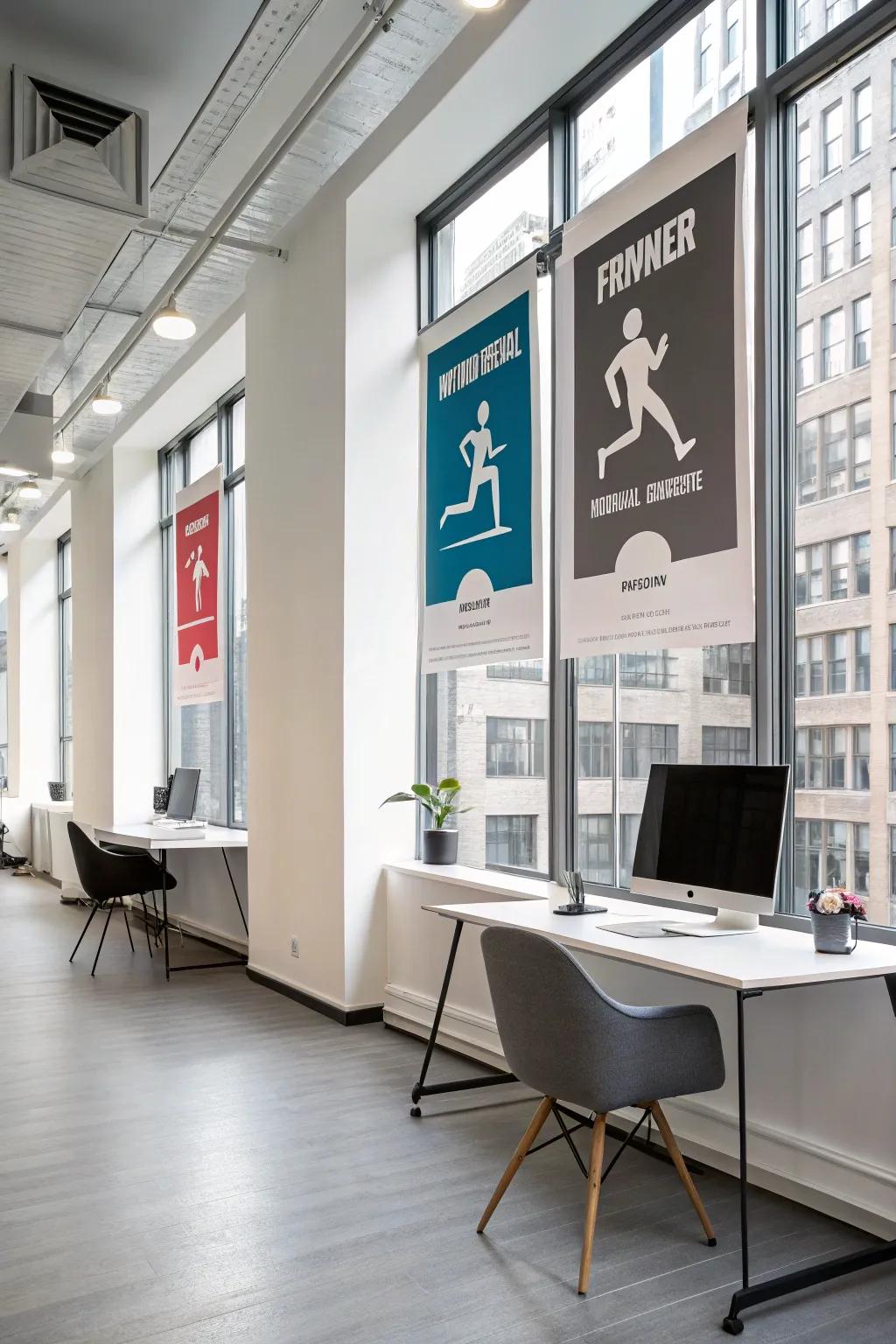 Minimalist icons offer a subtle yet stylish decor option.