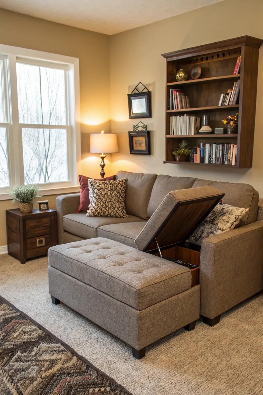 Style and utility of multi-purpose furniture maximized.
