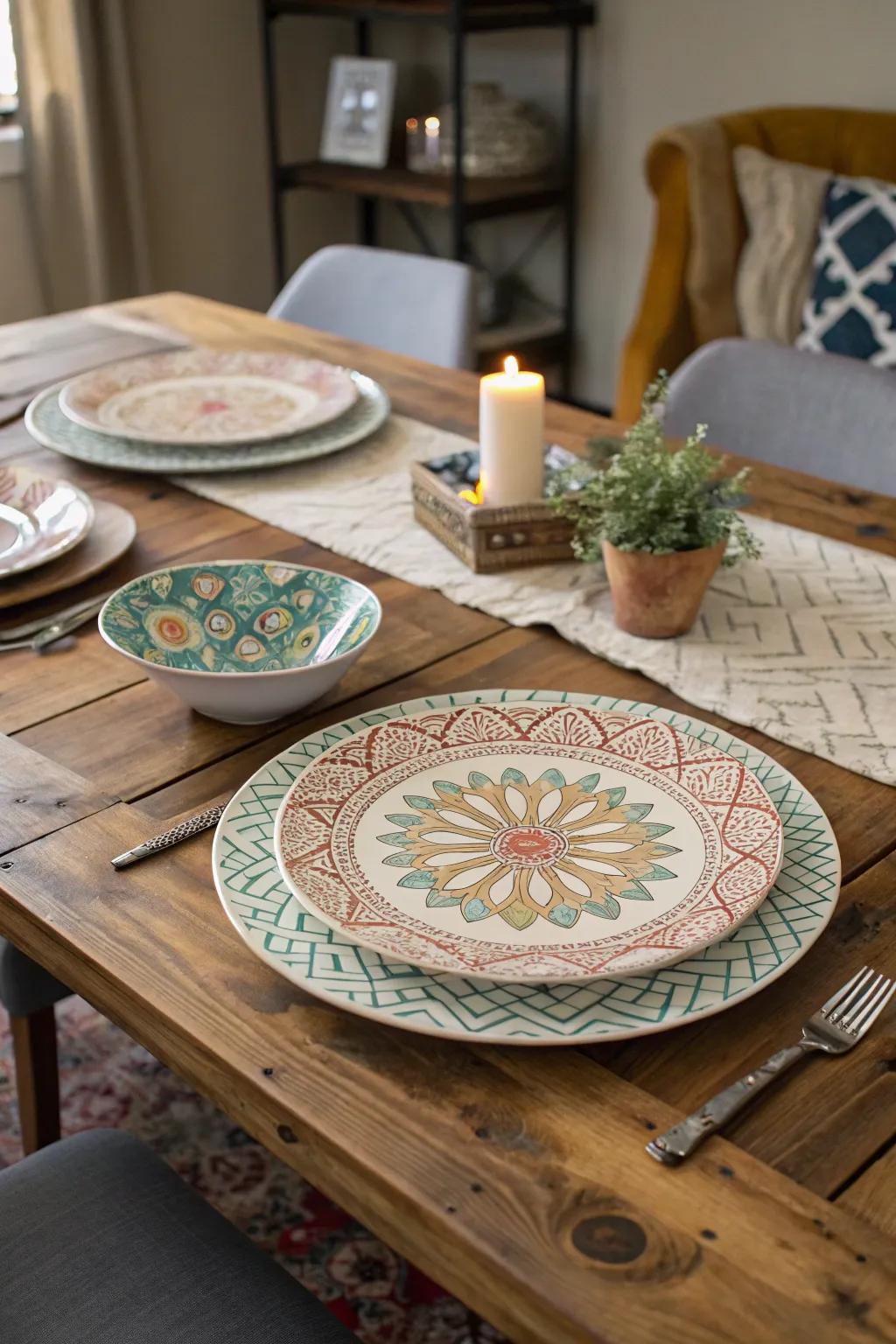 DIY serving plates allow for personal expression.