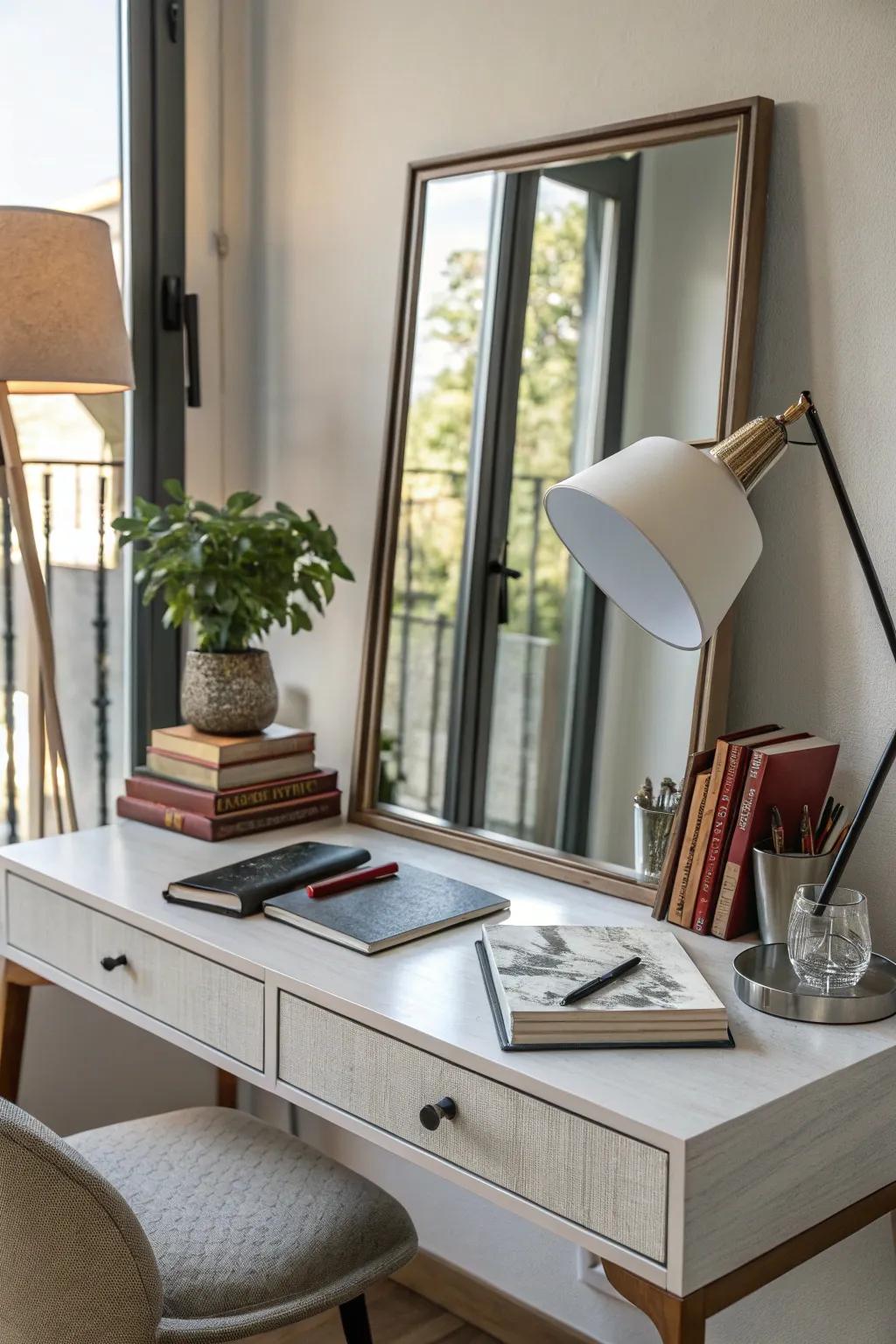 Mirrors create an illusion of space and openness.