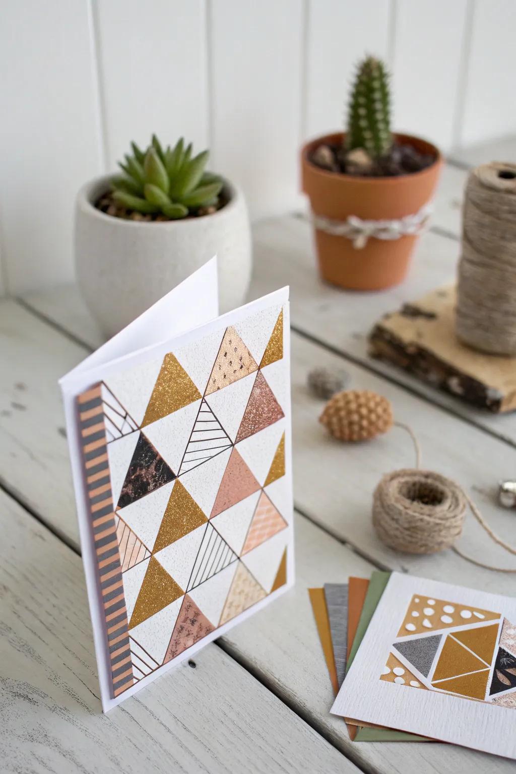 Infuse a hint of modern elegance into your birthday greetings with striking geometric designs!