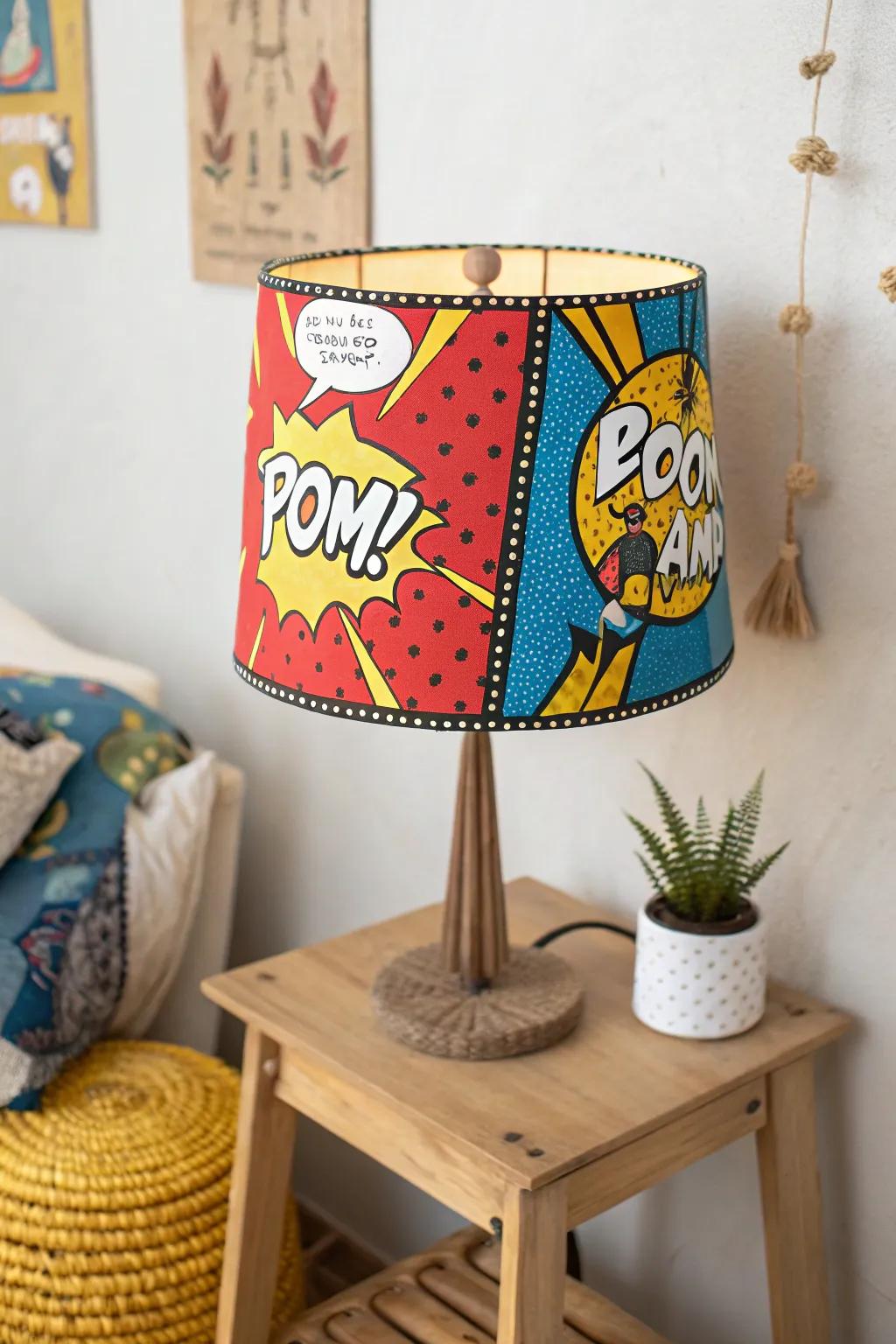 With a striking art that pops lampshade, where retro and modern simplicity collide, you can illuminate your space.