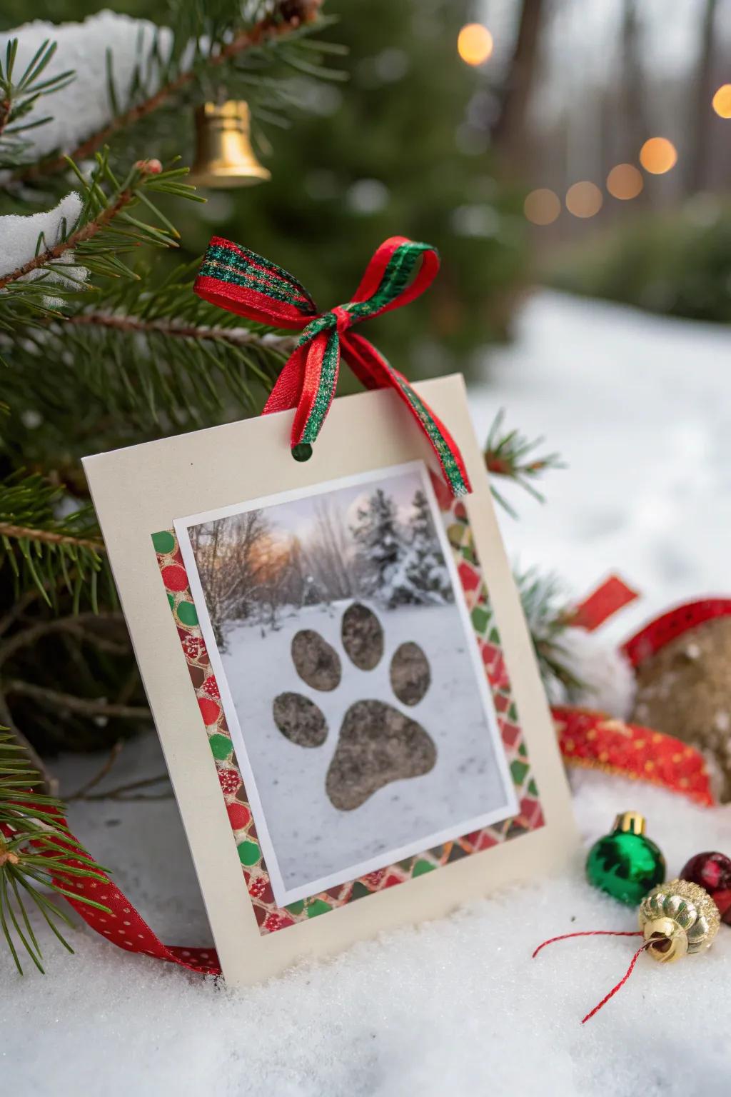 An individual touch with a paw print memento.