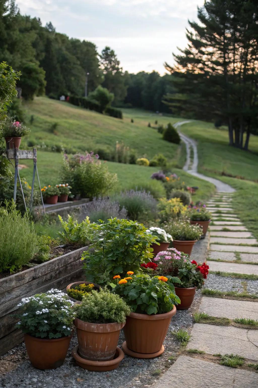 Surprise with a miniature garden at the route's conclusion.