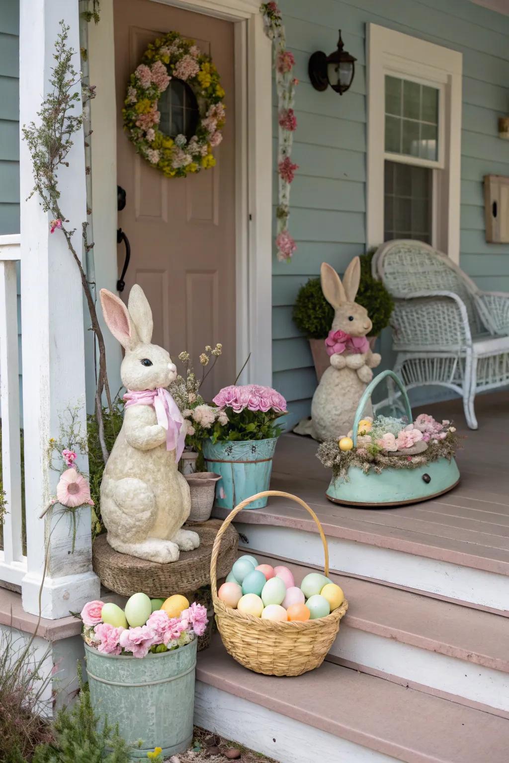 Antique decor brings nostalgic charm to your porch.
