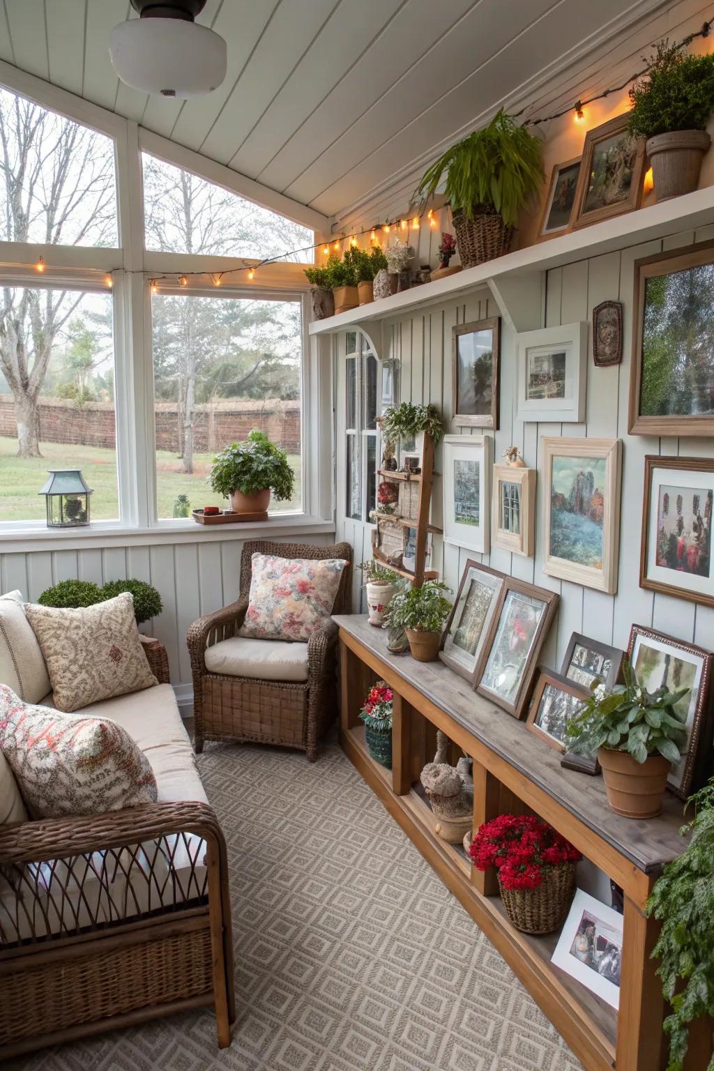 Render your veranda a home through personal touches.
