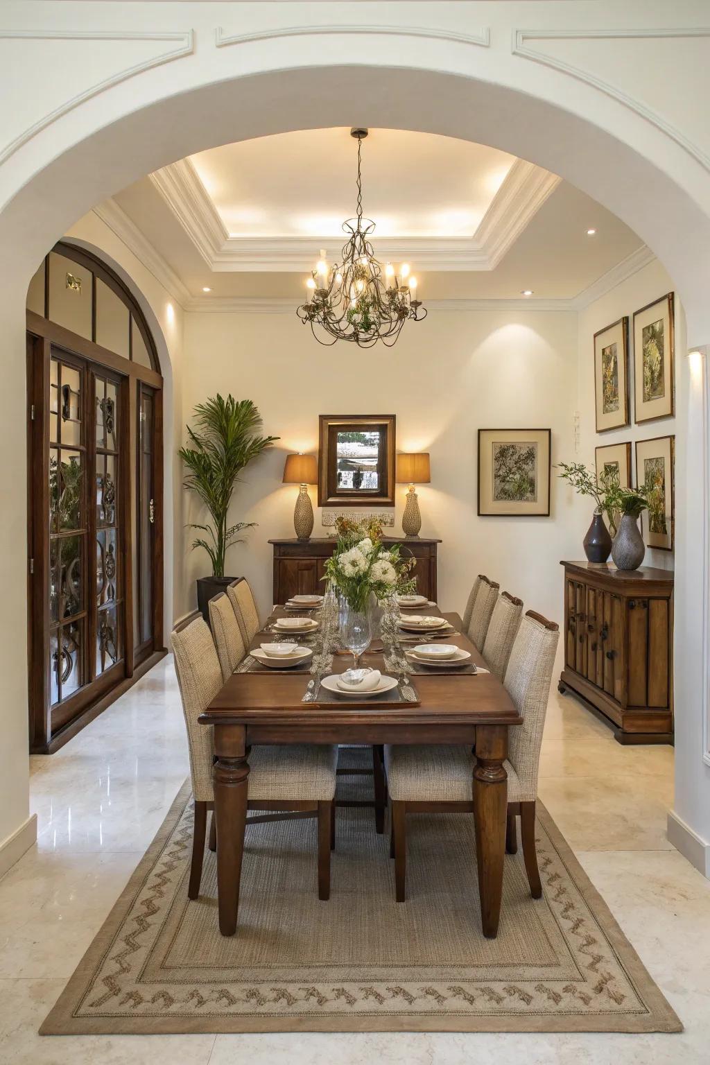 Balance and symmetry bring harmony to the space.