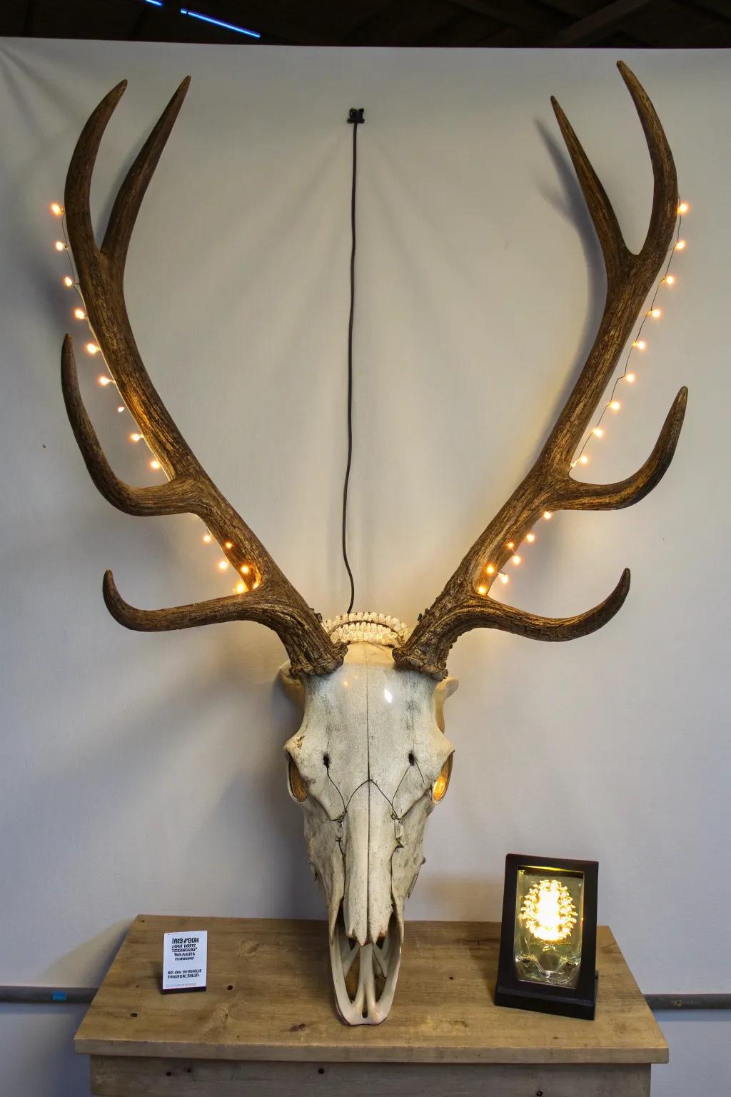 LED lighting introduces drama and emphasis.