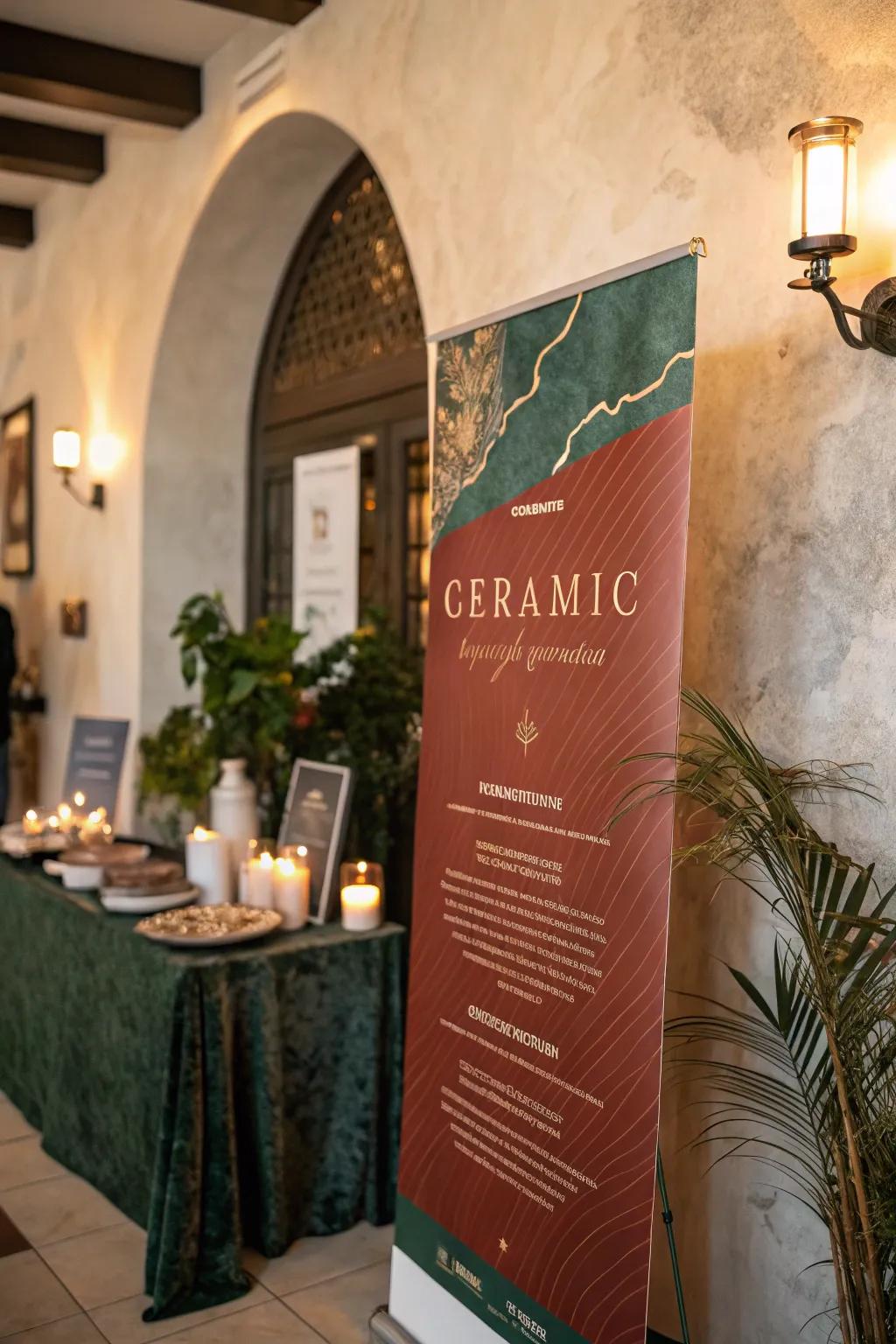 Elevate your event posters with luxurious textured finishes.