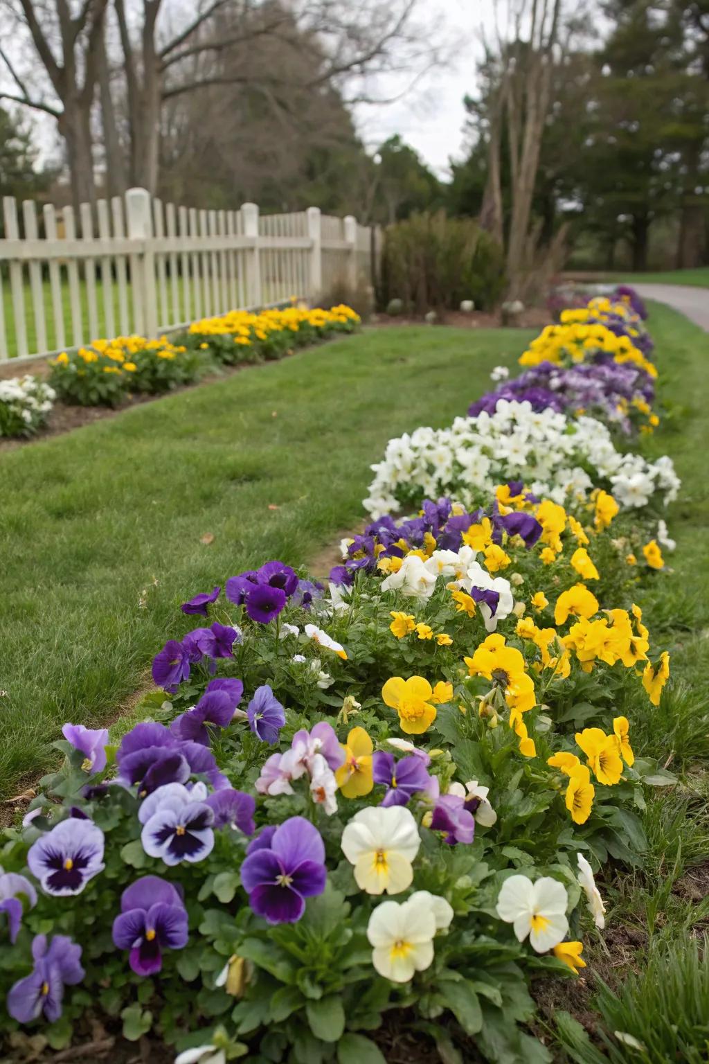 Enjoy hardy pansies for surprising autumnal color.