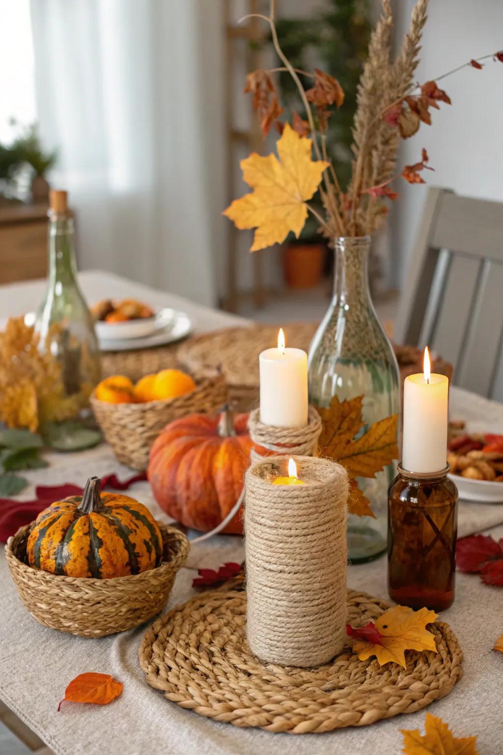 Eco-friendly decor adds a thoughtful and sustainable touch to the table.