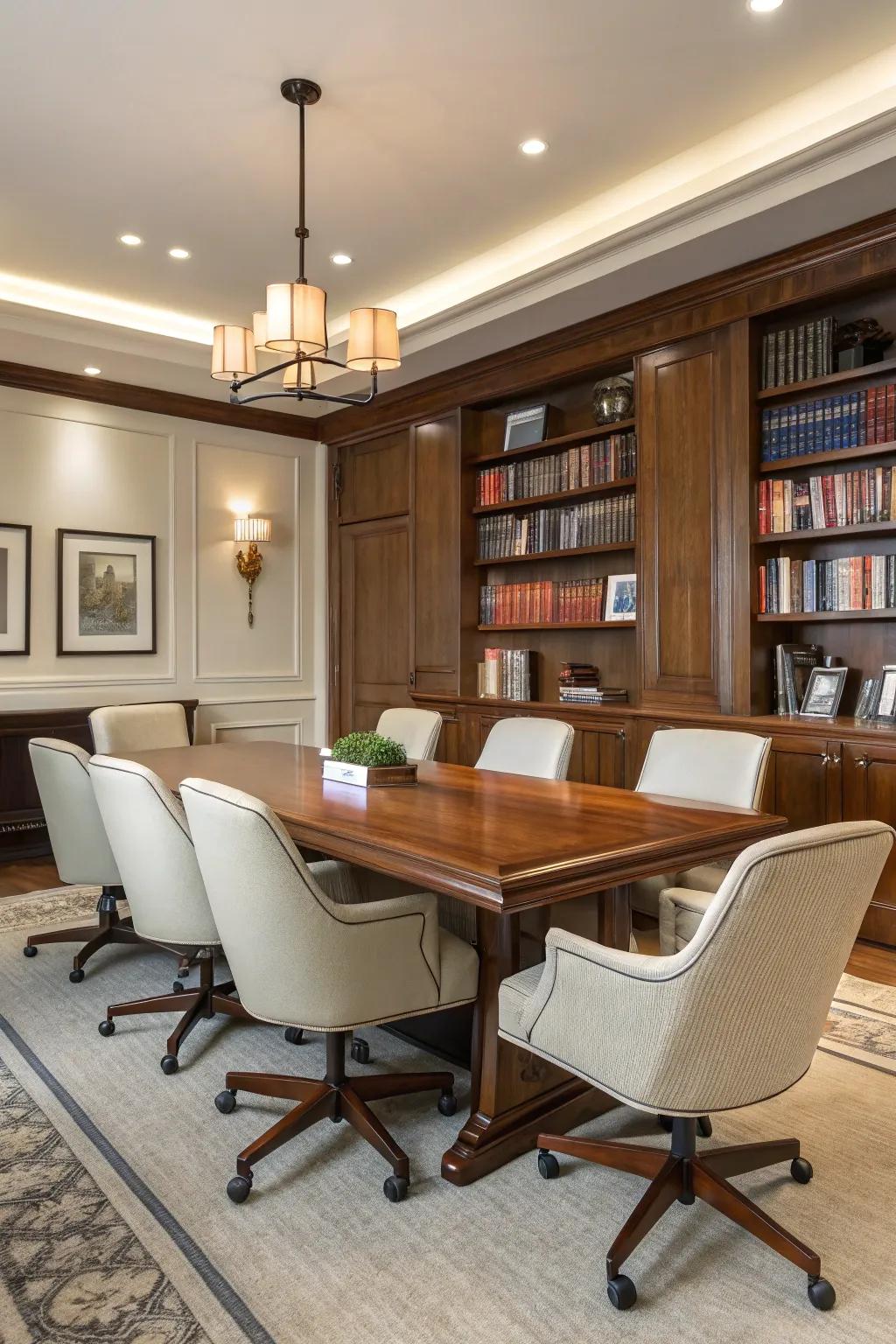 An elegant conference space elevates your professional meetings.