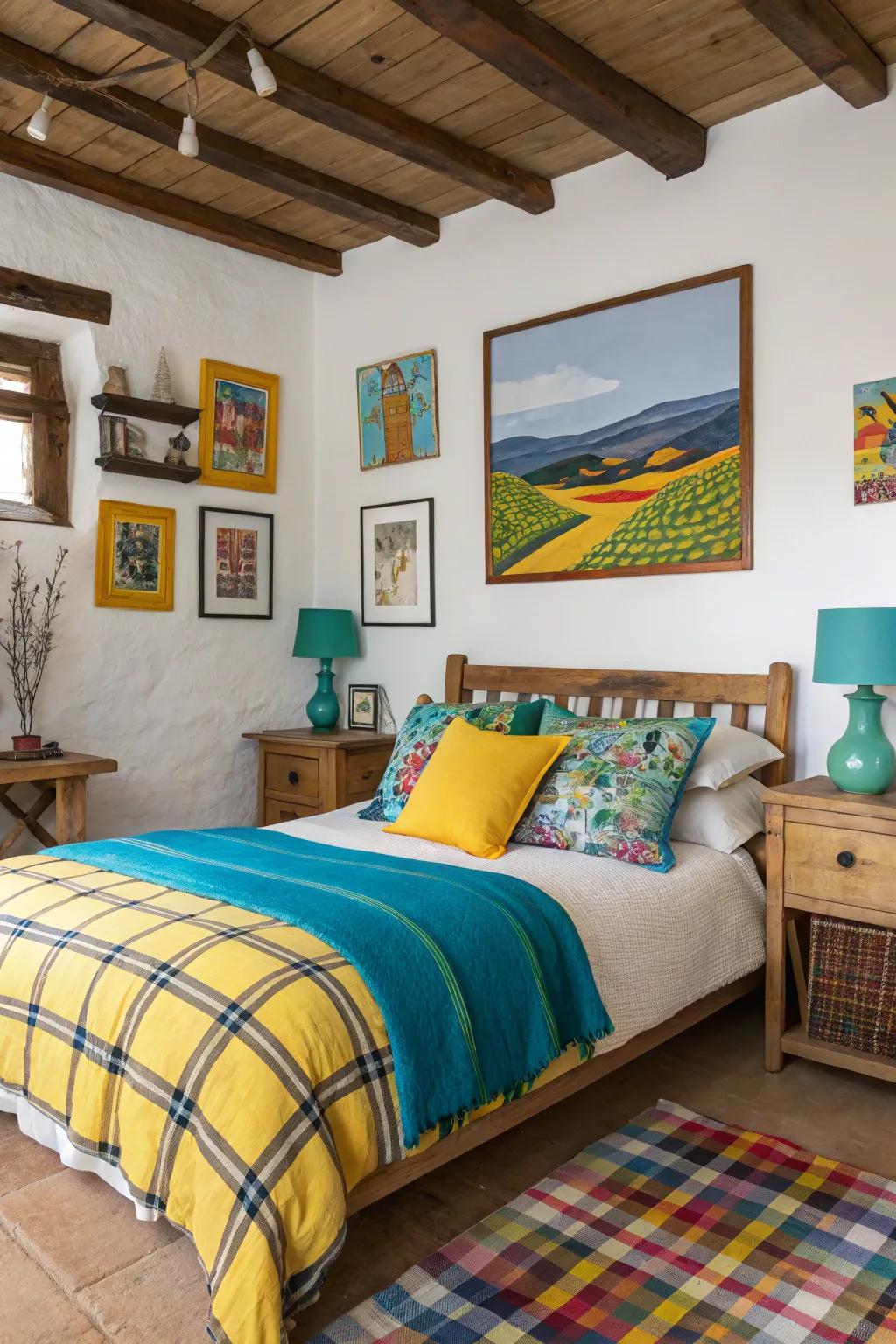 Vibrant color highlights contribute a playful element.