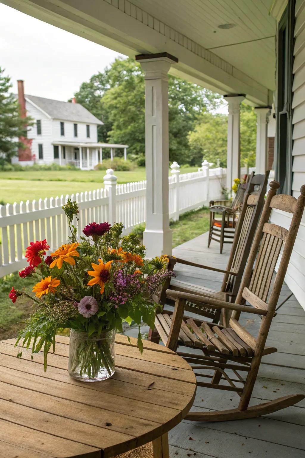 Fresh cut flowers add a touch of natural elegance and beauty.