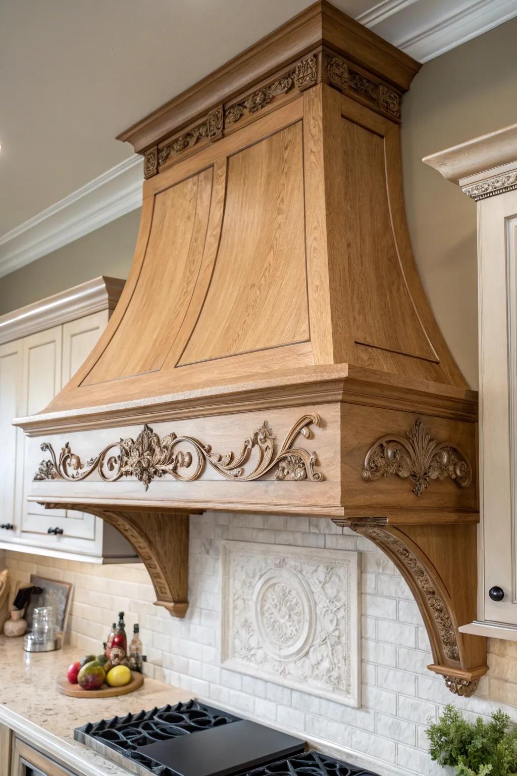 Ornamental corbels add classic class to a ventilator.