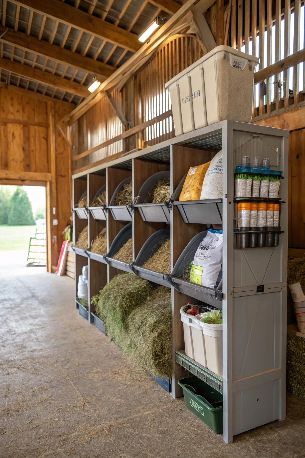 Customizable shelving is adaptable to your storage needs.