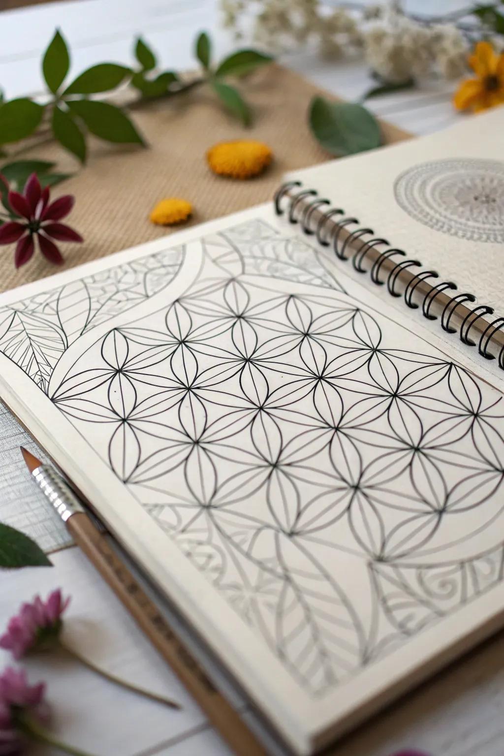 Shaped petals uniquely mix structure and nature.