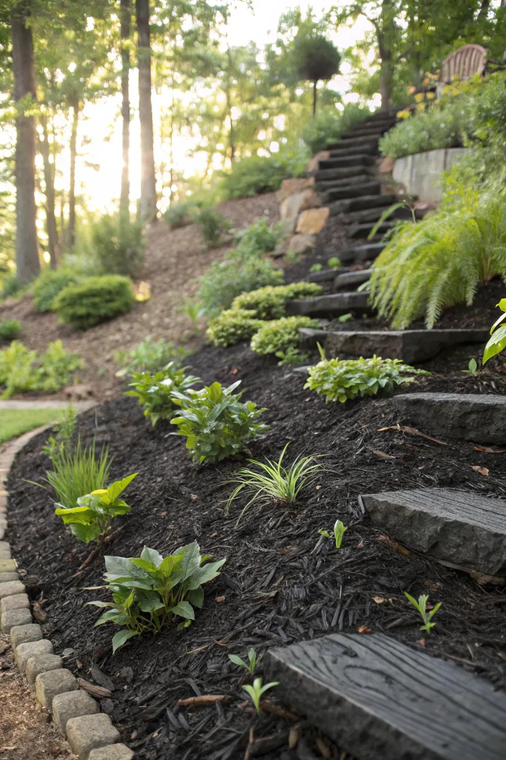 Tiered ground cover arrangements add dimension to your garden.
