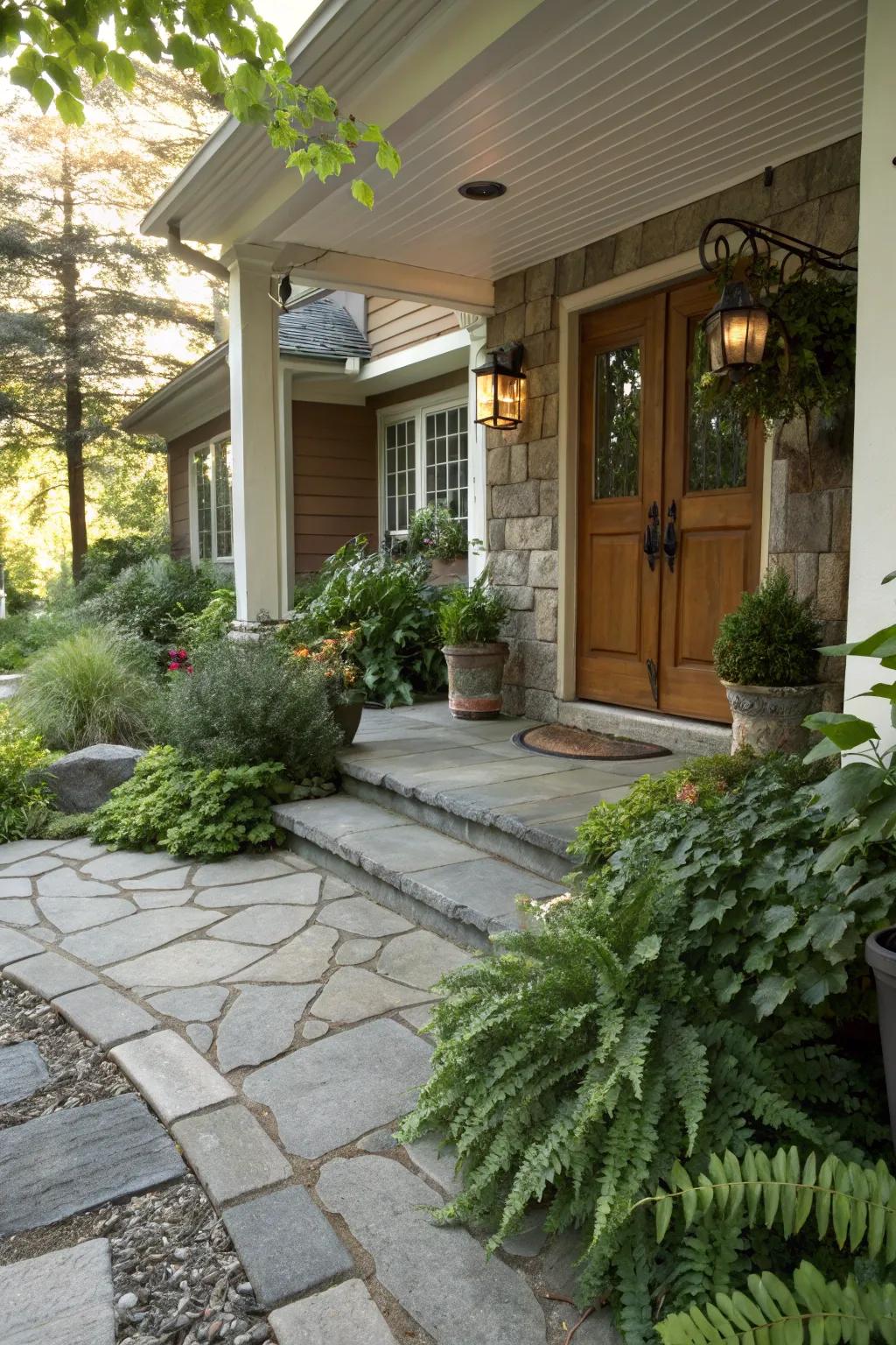 Assimilating verdure fashions a seamless organic impression.