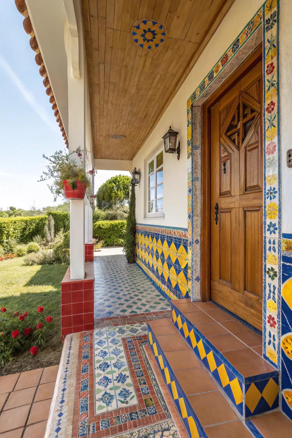 Bright coverings infuse your porch with vibrant energy.