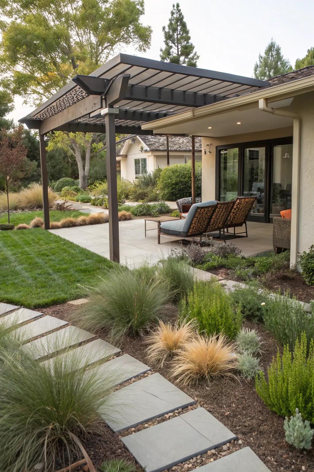 Shade canopies provide relief and style.