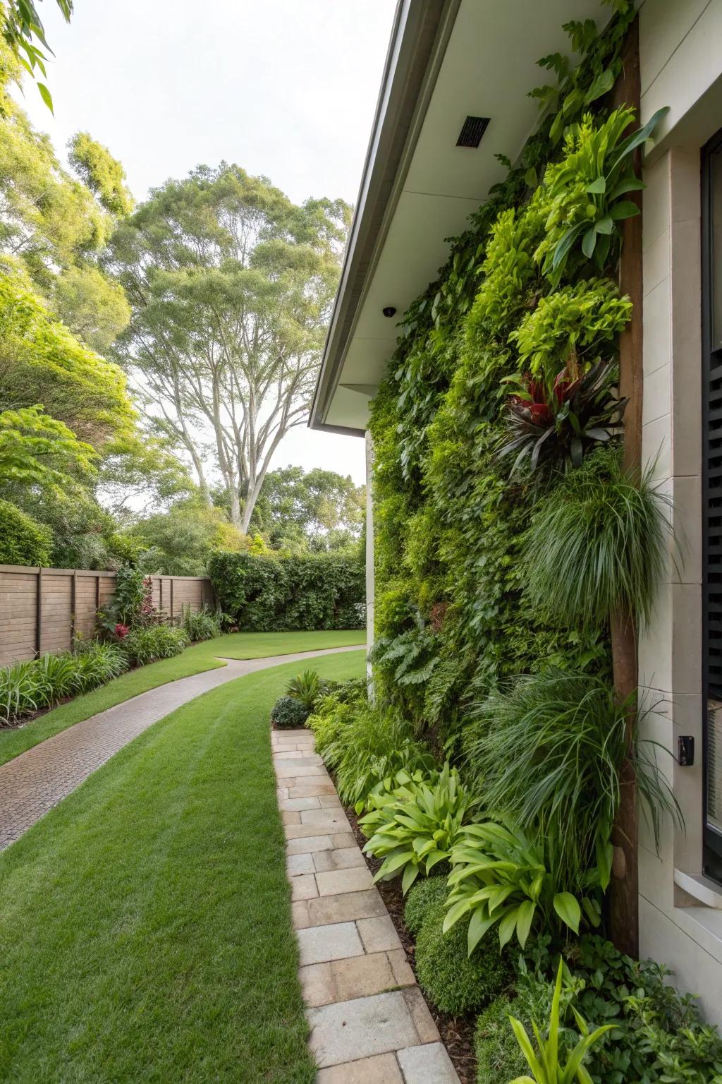 Wall gardens maximize space and add unique visual interest.