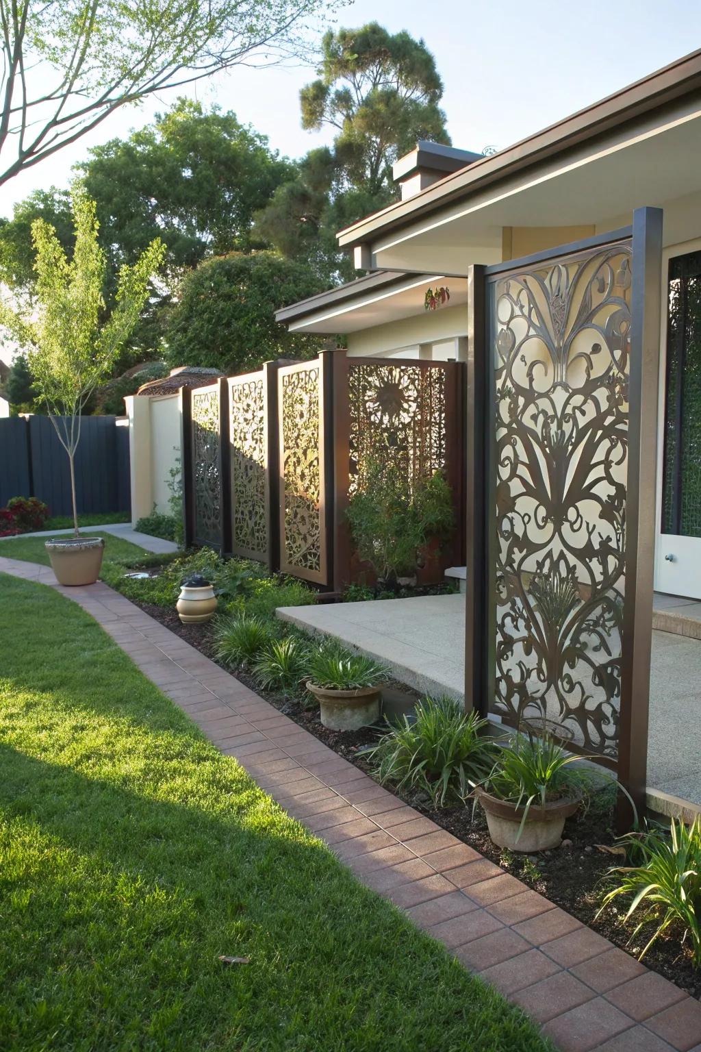Ornamental screens combine art and privacy beautifully.
