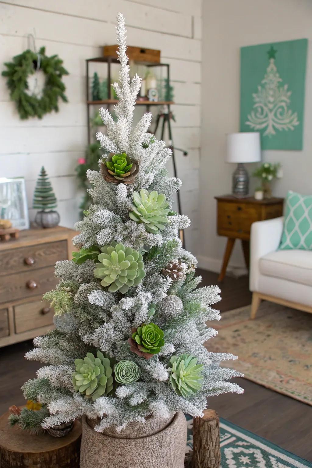 Synthetic succulents bring a surprising and unique twist.