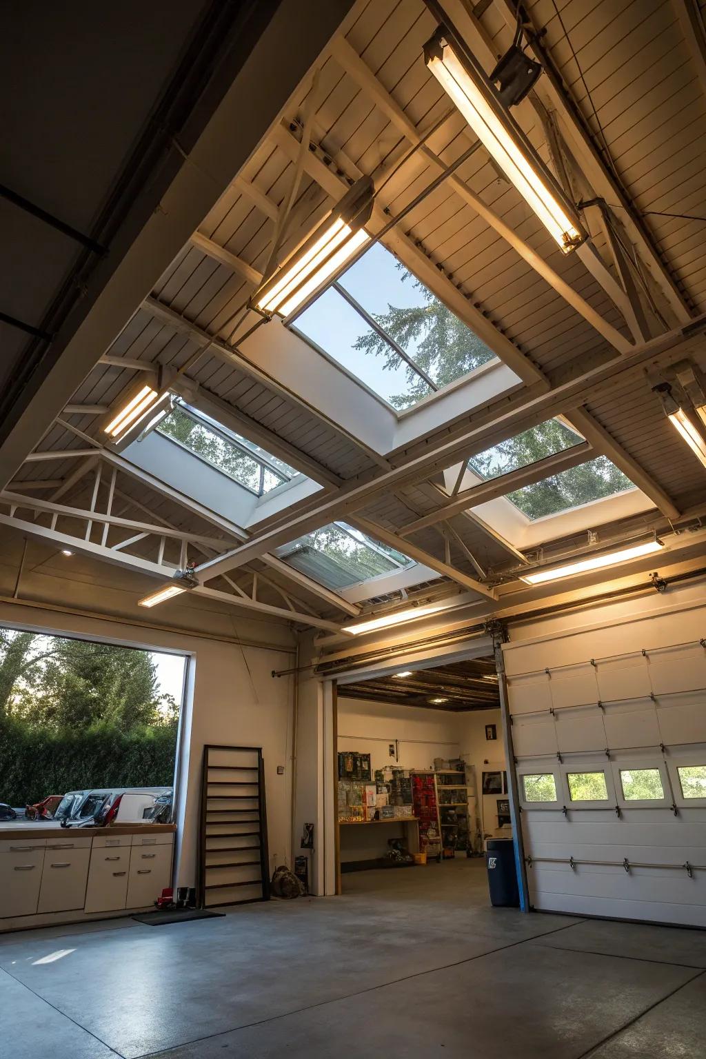 Window lights bring natural light and a sense of openness to your garage.