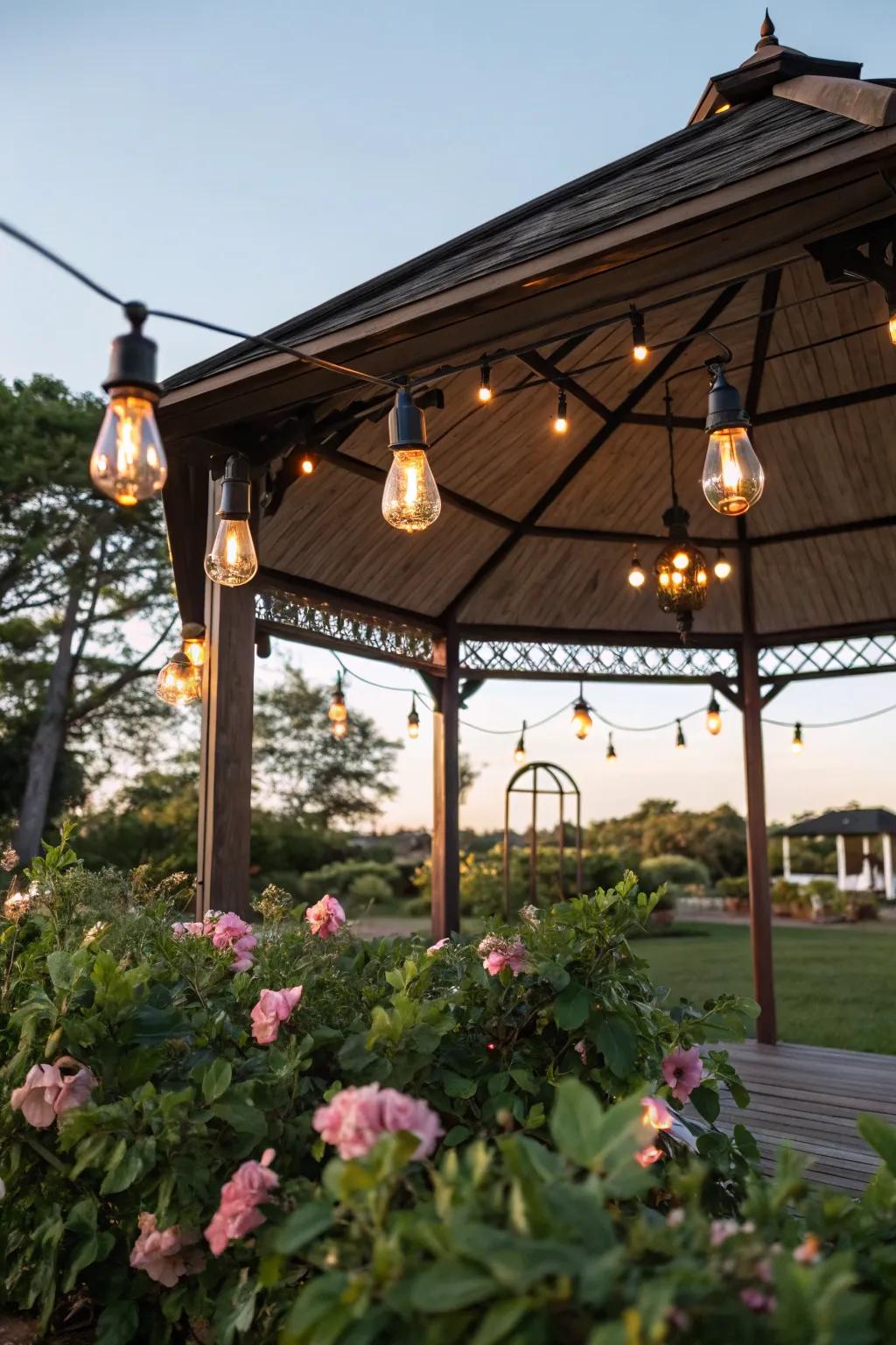 Edison bulbs adding a vintage industrial charm.