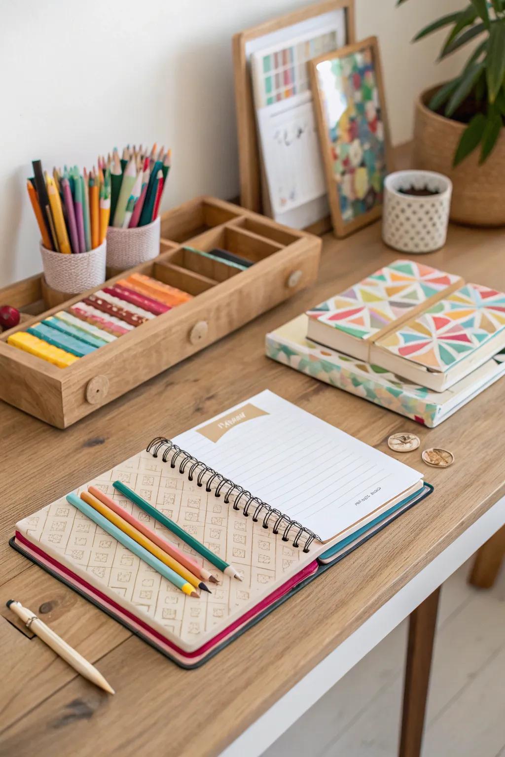 Art-inspired letter paper to incorporate flair to correspondence.