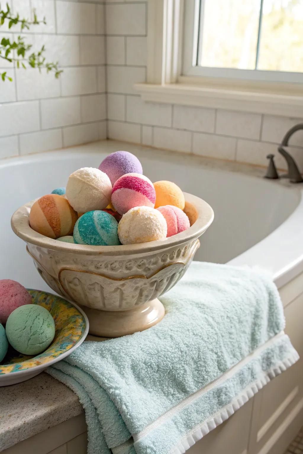 Bath bombs that transform a simple bath into a relaxing retreat.