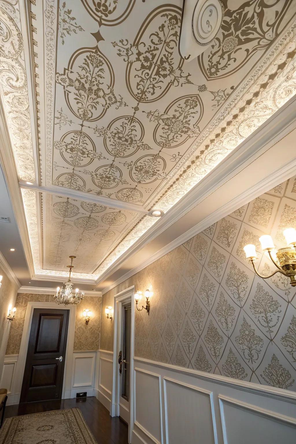 Ceiling wall coverings offer a daring and imaginative design statement.
