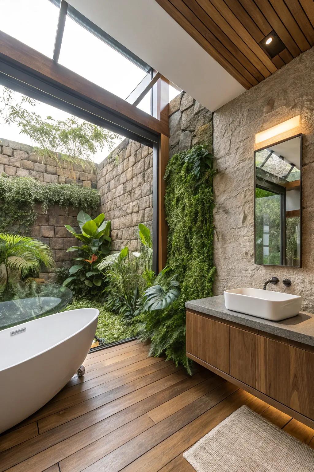 Combine nature and structure through this theme.