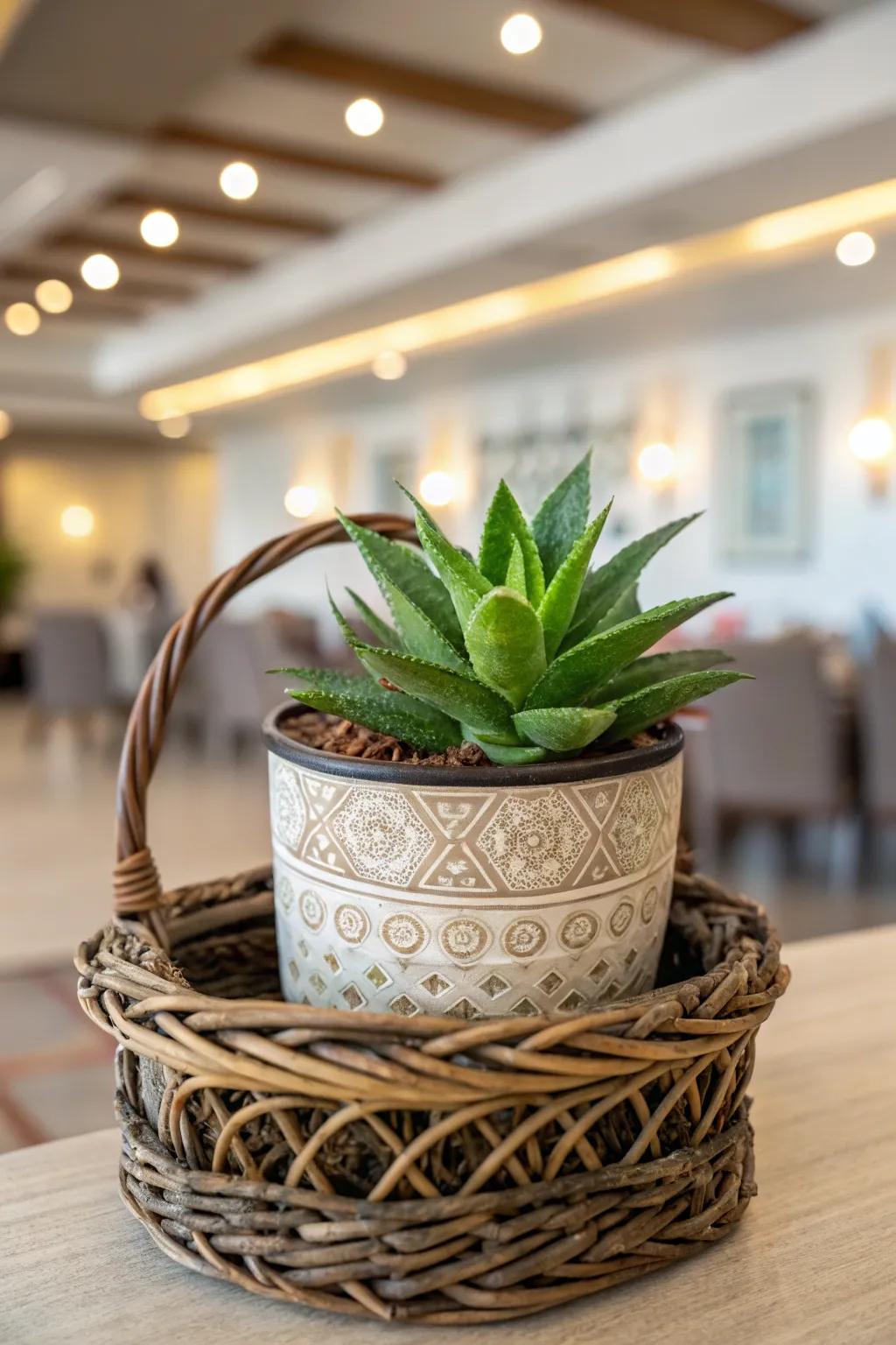 A small plant to bring a touch of nature indoors.