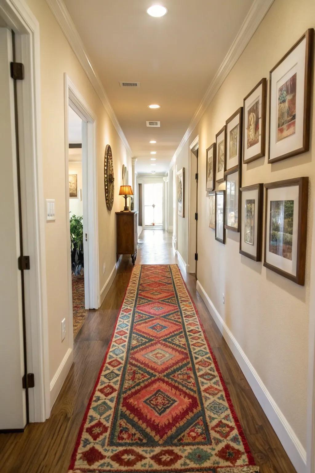 A custom runner adds a personal touch to your hallway decor.