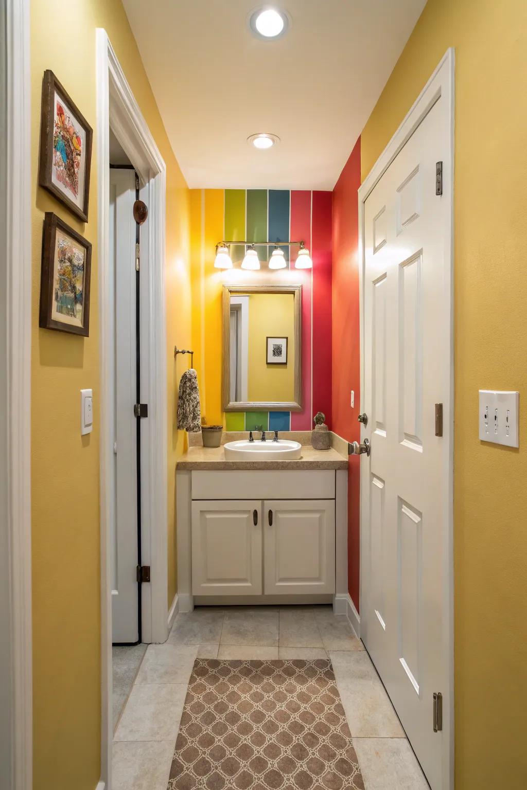A vibrant hue can energize and personalize the space.
