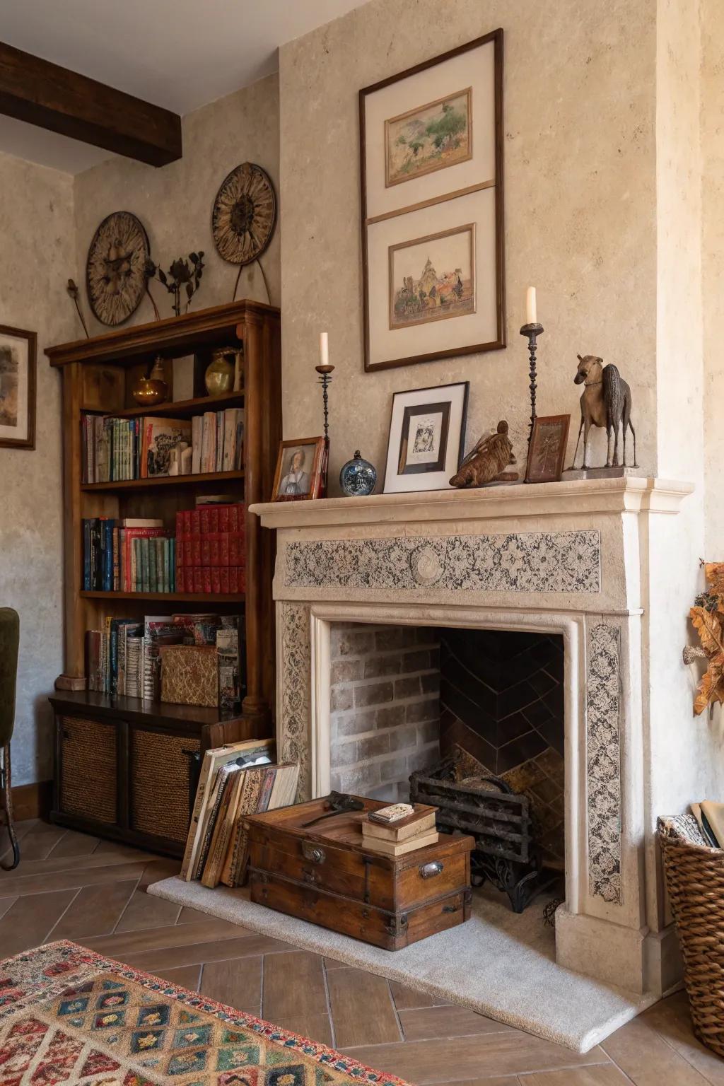 Varied decor makes your fireplace a unique expression of style.